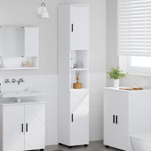 Badkamer Kast Wit 30 x 35 x 192 cm Bewerkt hout & Metaal