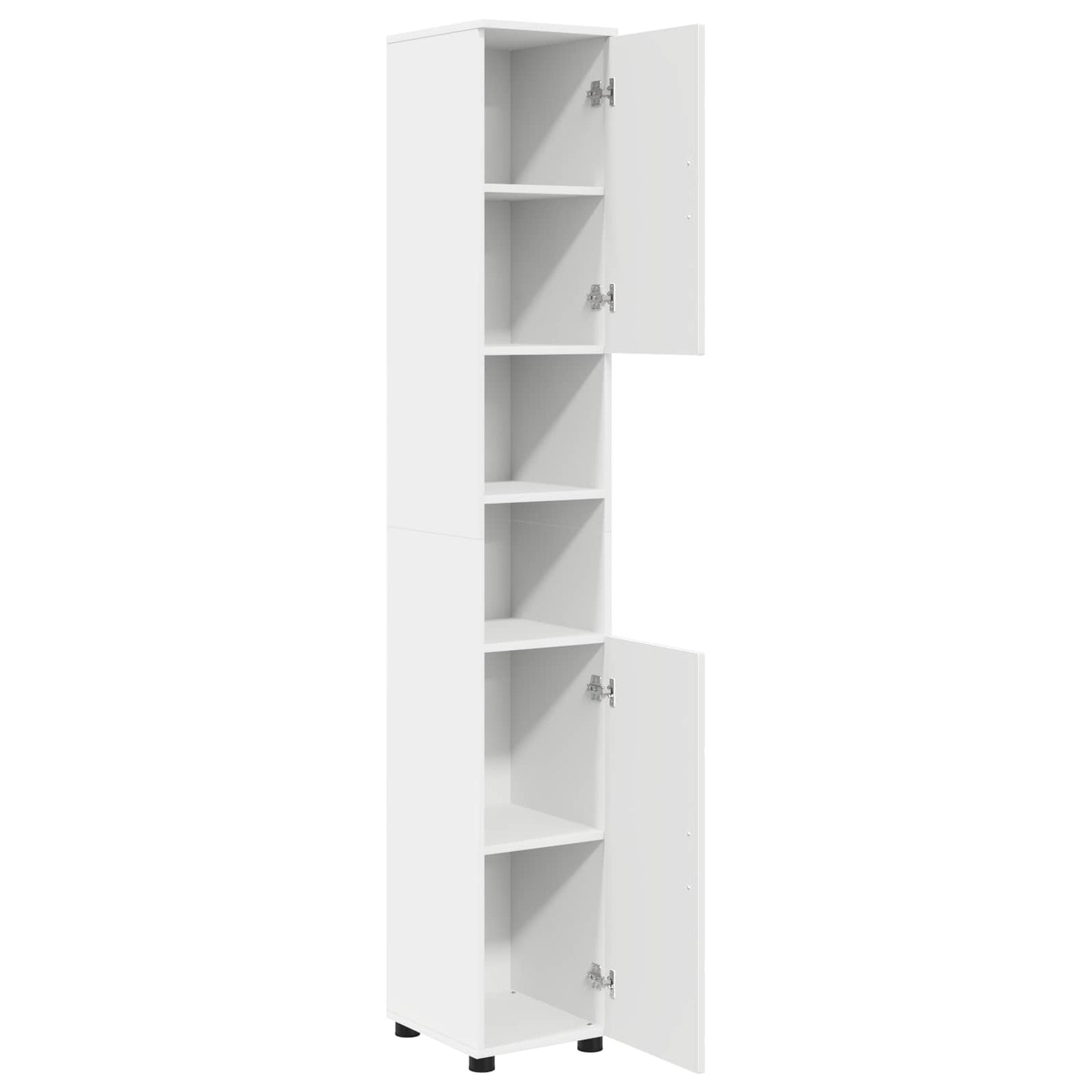 Badkamer Kast Wit 30 x 35 x 192 cm Bewerkt hout & Metaal