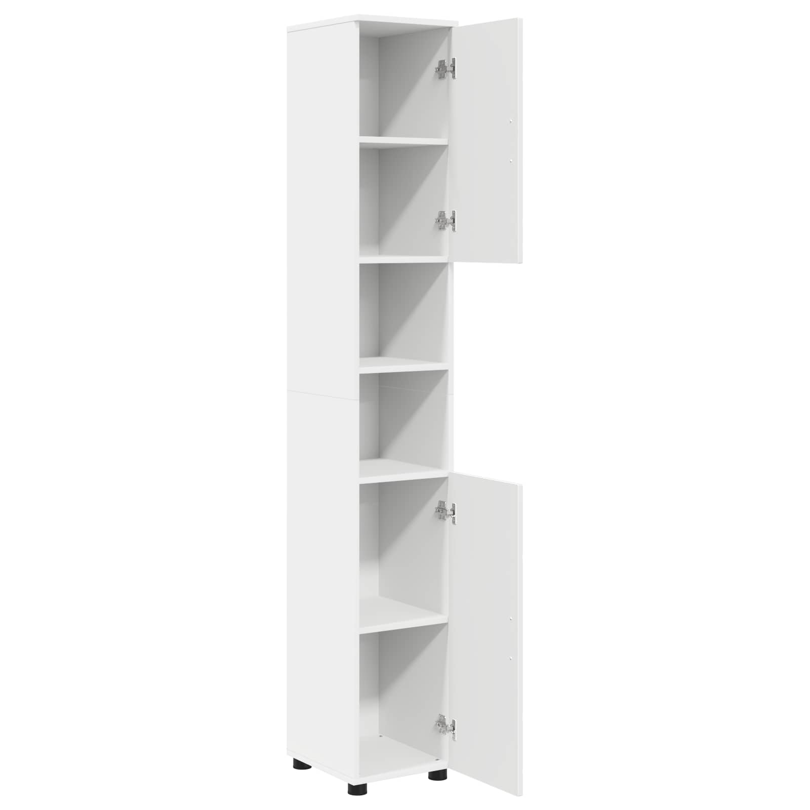 Badkamer Kast Wit 30 x 35 x 192 cm Bewerkt hout & Metaal