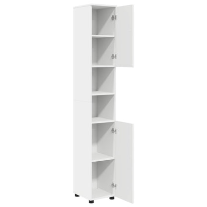 Badkamer Kast Wit 30 x 35 x 192 cm Bewerkt hout & Metaal