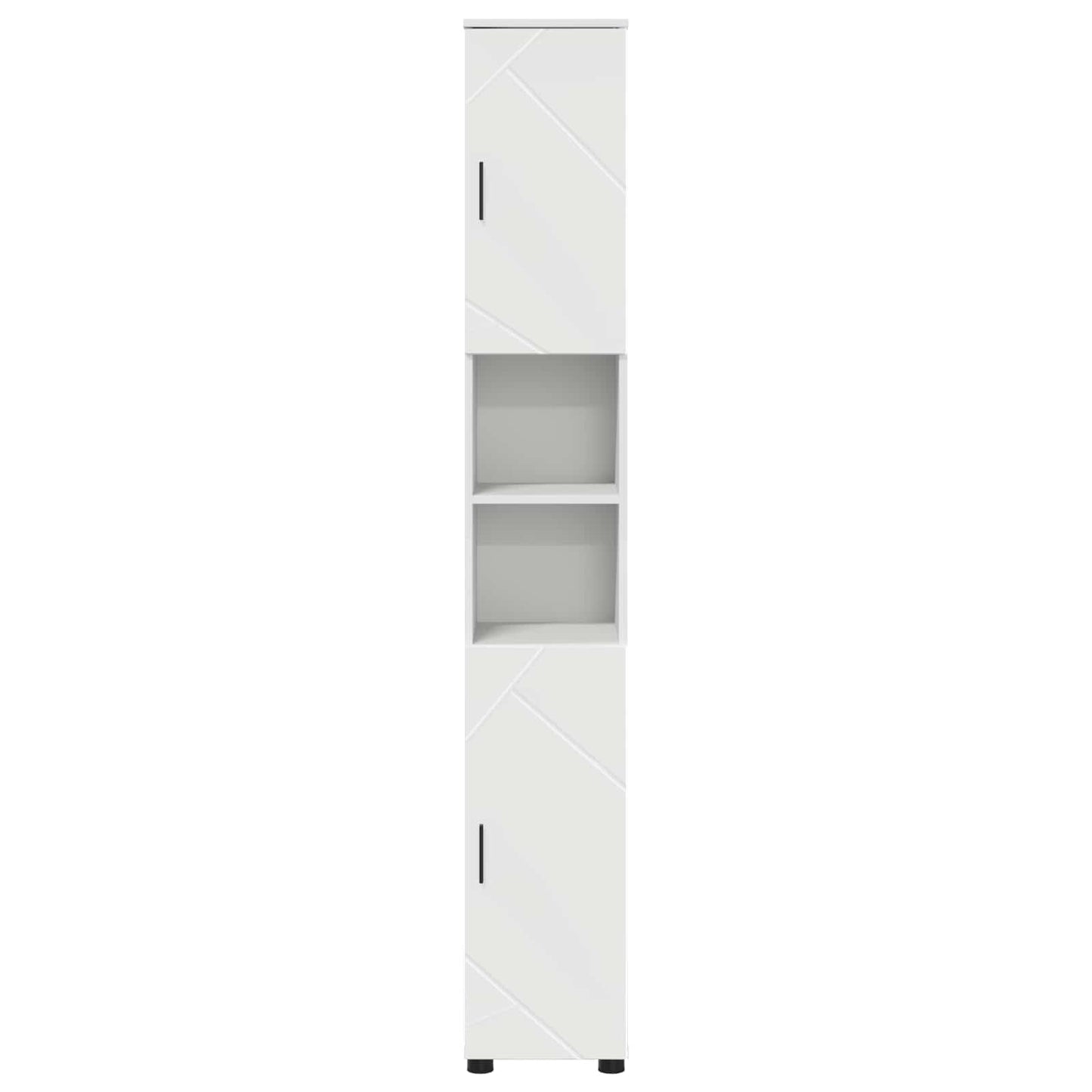 Badkamer Kast Wit 30 x 35 x 192 cm Bewerkt hout & Metaal