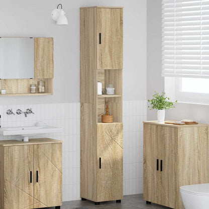 Badkamer Kast met opslag Sonoma Eiken 30 x 35 x 192 cm