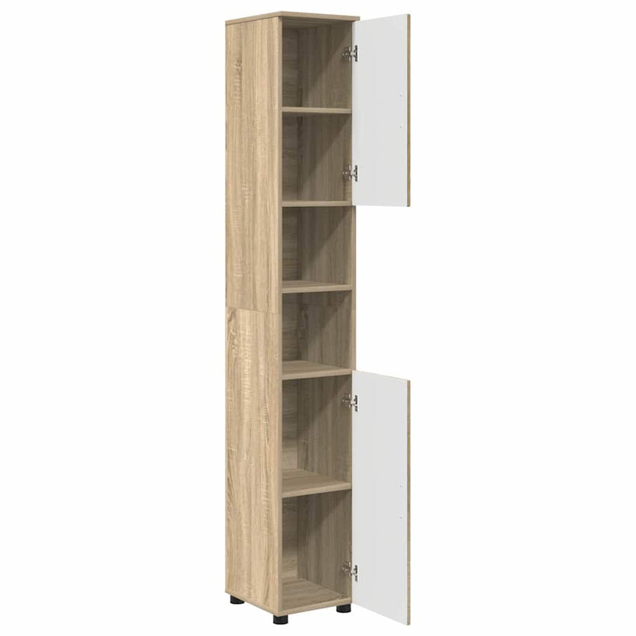 Badkamer Kast met opslag Sonoma Eiken 30 x 35 x 192 cm