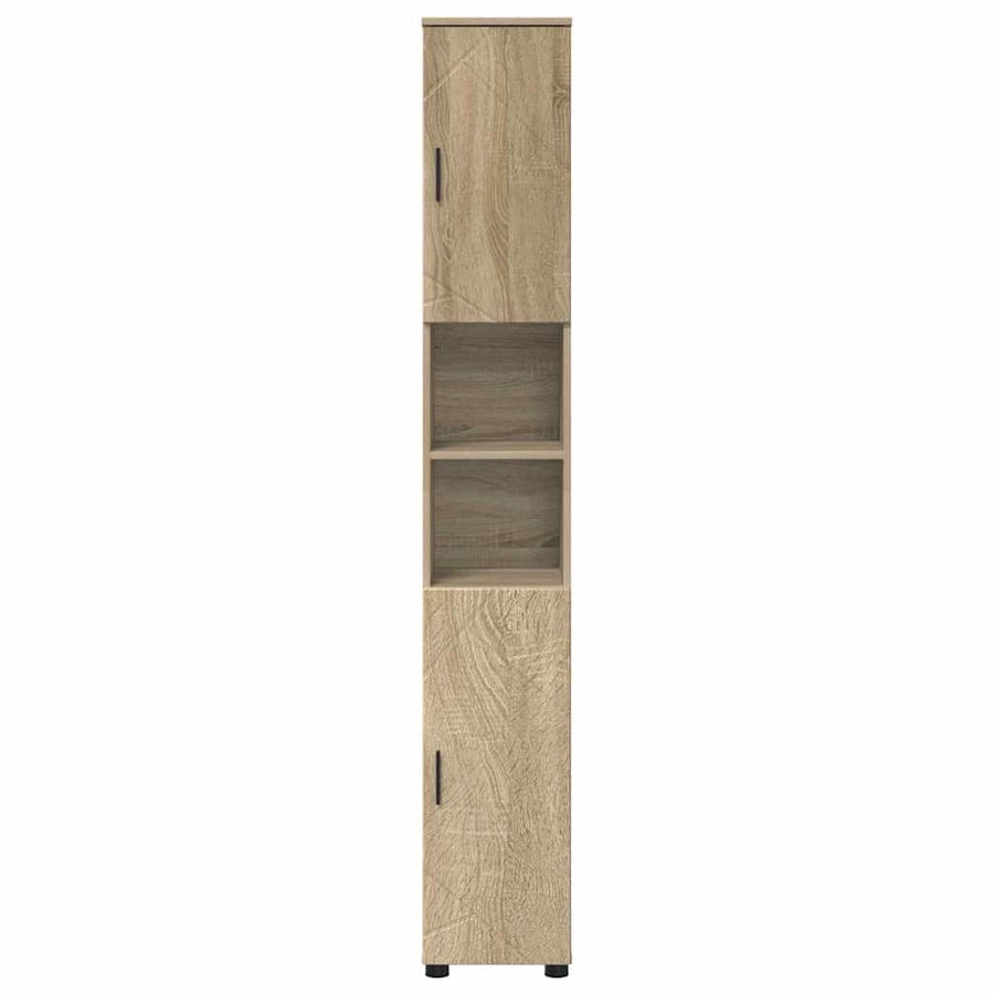 Badkamer Kast met opslag Sonoma Eiken 30 x 35 x 192 cm