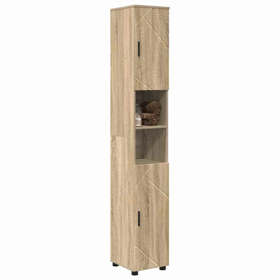 Badkamer Kast met opslag Sonoma Eiken 30 x 35 x 192 cm
