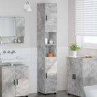 Badkamerkast beton grijs 30x35x192 cm