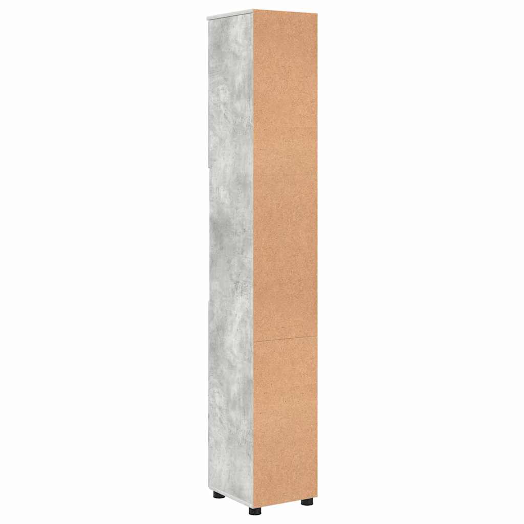 Badkamer Kast met opslag Beton Grijs 30 x 35 x 192 cm