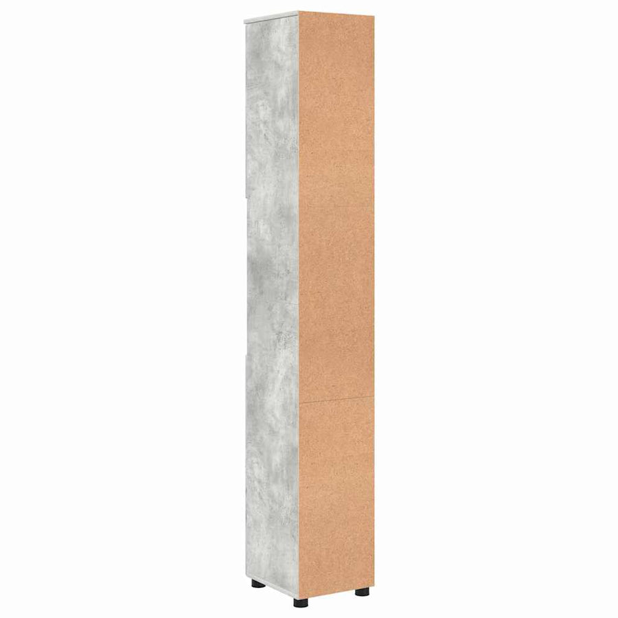 Badkamer Kast met opslag Beton Grijs 30 x 35 x 192 cm