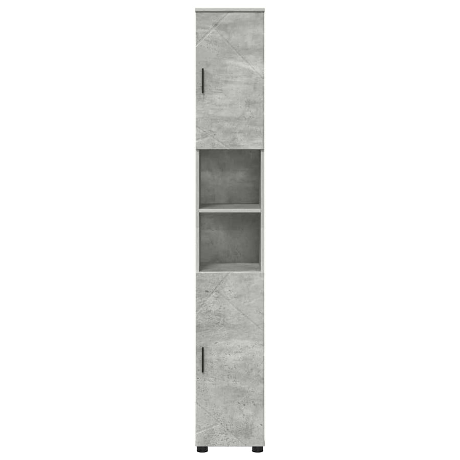 Badkamer Kast met opslag Beton Grijs 30 x 35 x 192 cm