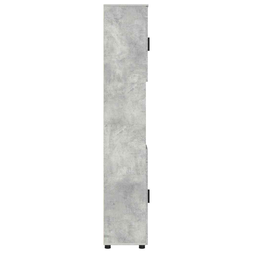 Badkamer Kast met opslag Beton Grijs 30 x 35 x 192 cm