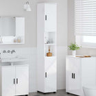 Badkamerkast hoogglans wit 30x35x192 cm