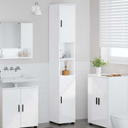 Badkamerkast hoogglans wit 30x35x192 cm