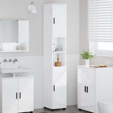 Badkamer Kast met opslag Hoogglans wit 30 x 35 x 192 cm