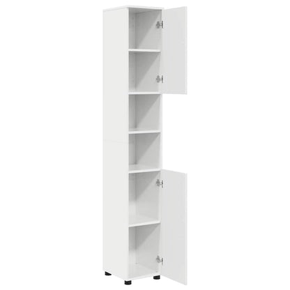 Badkamer Kast met opslag Hoogglans wit 30 x 35 x 192 cm