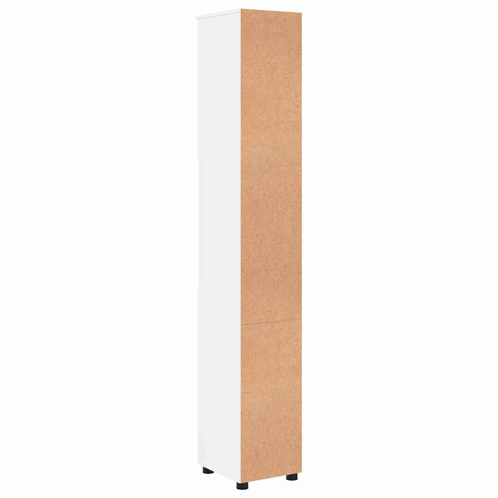 Badkamer Kast met opslag Hoogglans wit 30 x 35 x 192 cm