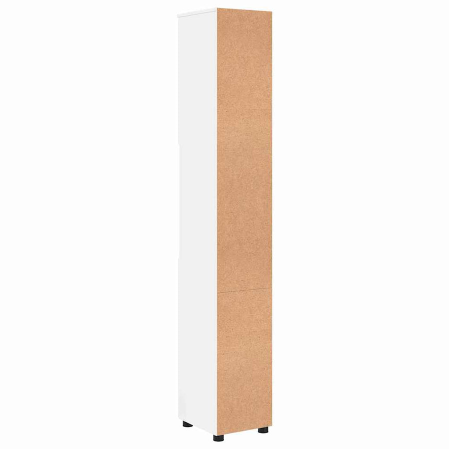 Badkamer Kast met opslag Hoogglans wit 30 x 35 x 192 cm
