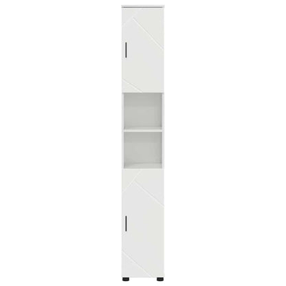 Badkamer Kast met opslag Hoogglans wit 30 x 35 x 192 cm