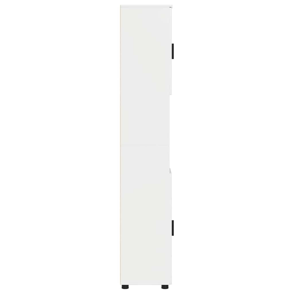 Badkamer Kast met opslag Hoogglans wit 30 x 35 x 192 cm