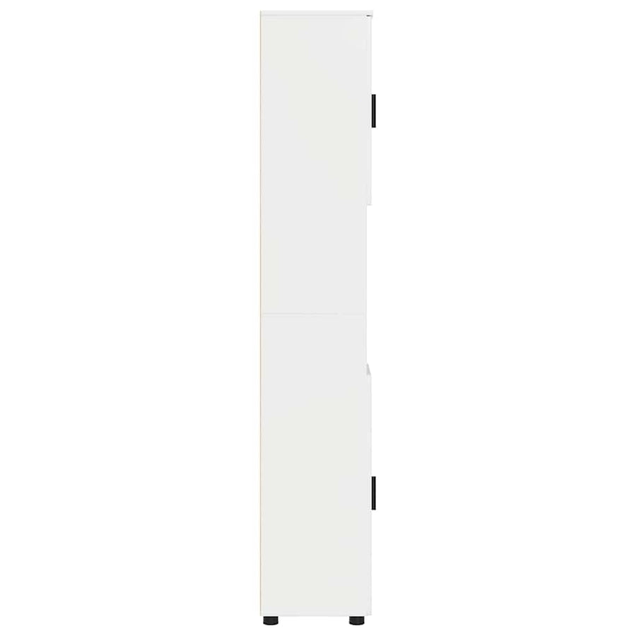 Badkamer Kast met opslag Hoogglans wit 30 x 35 x 192 cm