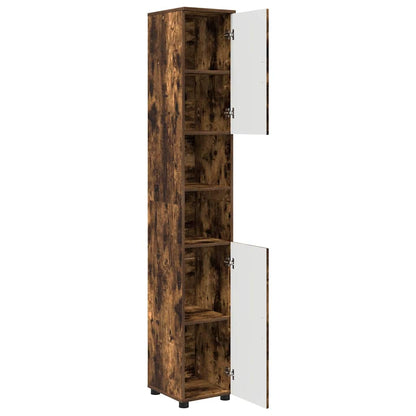 Badkamer Kast met opslag Gerookt eiken 30 x 35 x 192 cm