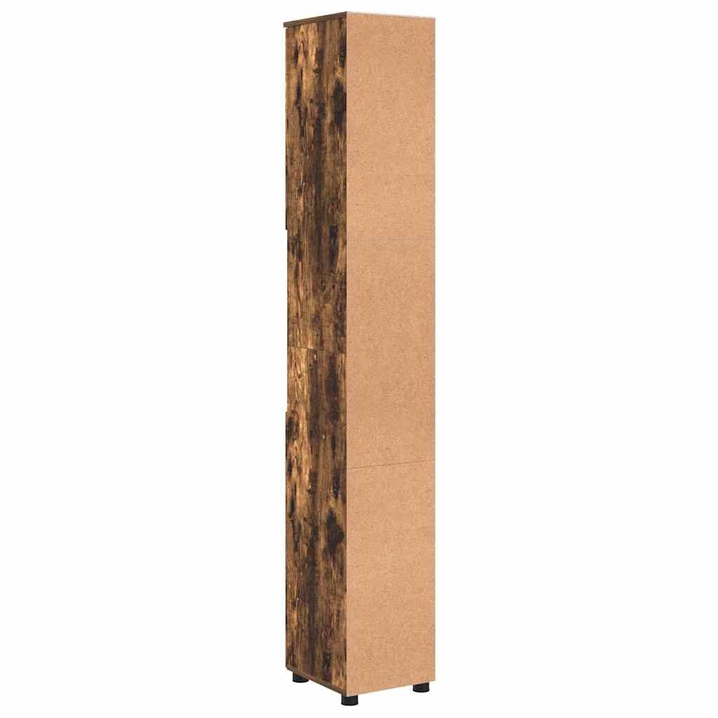 Badkamer Kast met opslag Gerookt eiken 30 x 35 x 192 cm