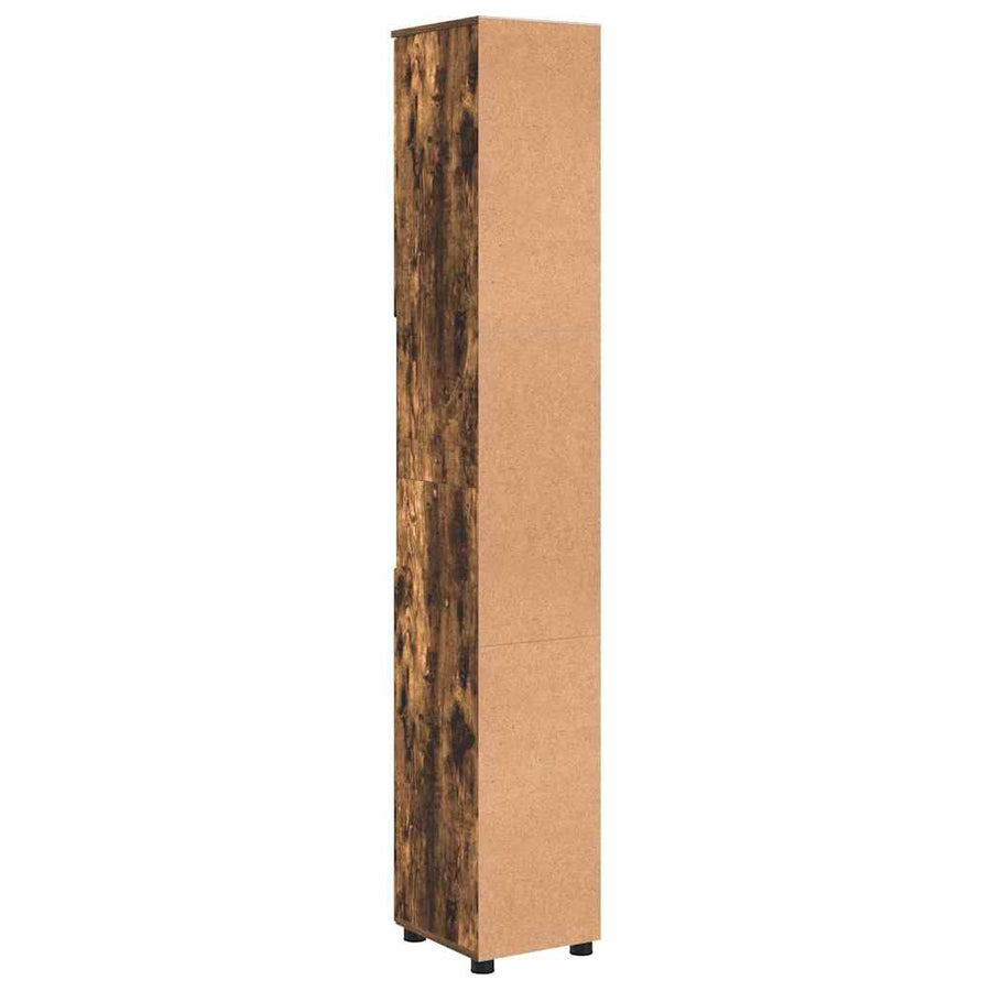 Badkamer Kast met opslag Gerookt eiken 30 x 35 x 192 cm
