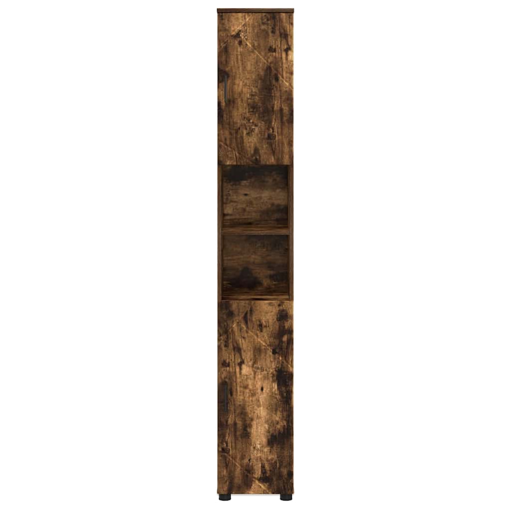Badkamer Kast met opslag Gerookt eiken 30 x 35 x 192 cm