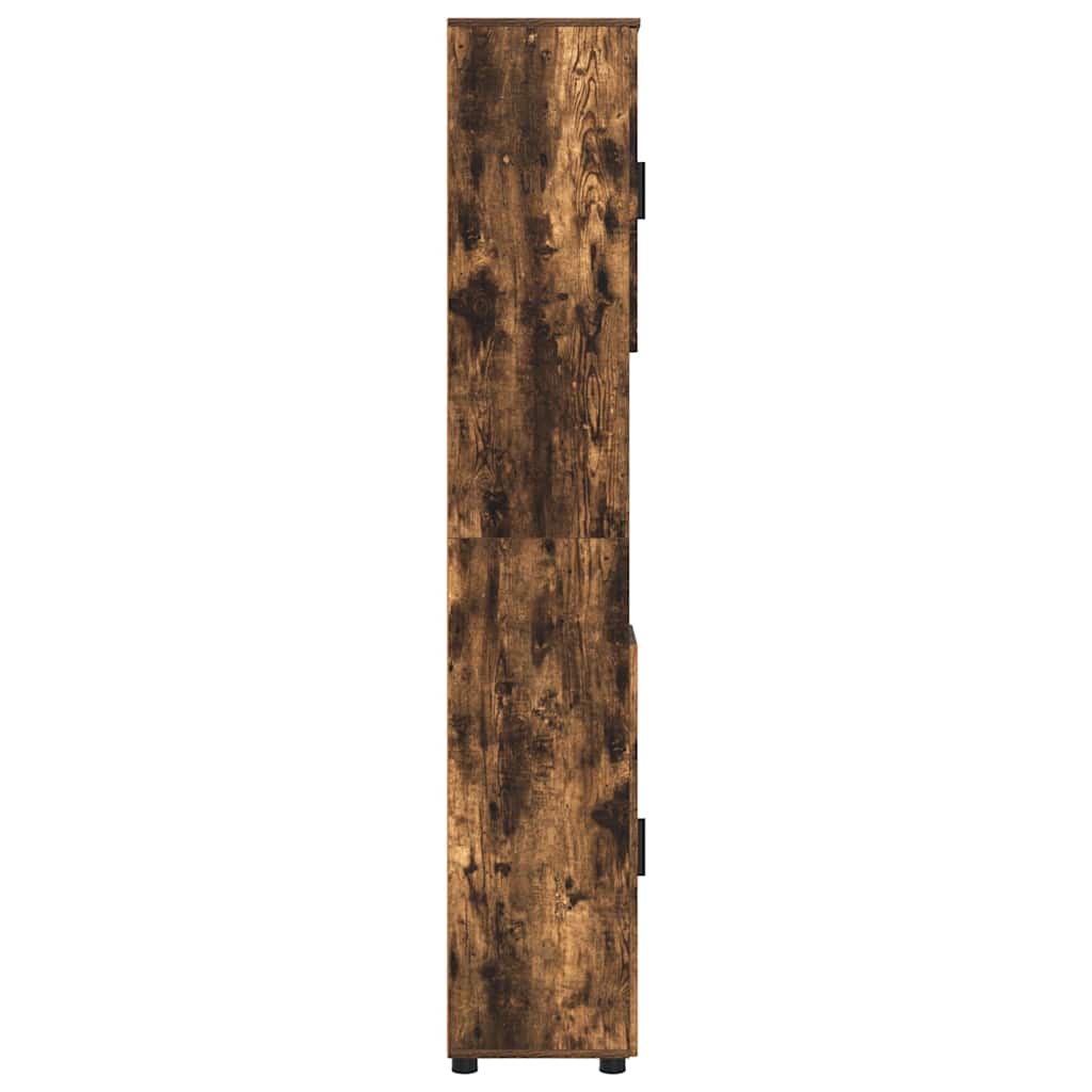 Badkamer Kast met opslag Gerookt eiken 30 x 35 x 192 cm