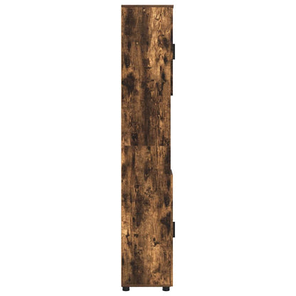 Badkamer Kast met opslag Gerookt eiken 30 x 35 x 192 cm