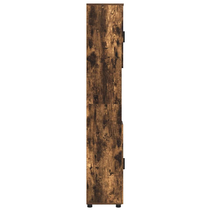 Badkamer Kast met opslag Gerookt eiken 30 x 35 x 192 cm