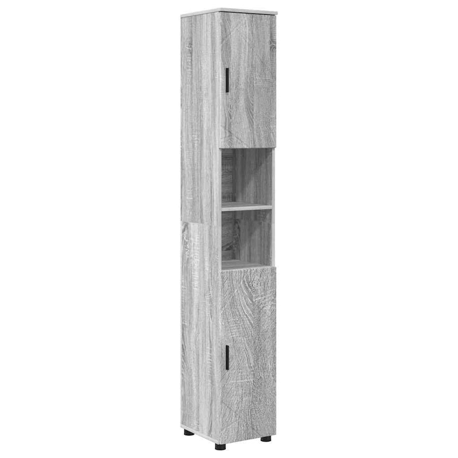 Badkamer Kast met opslag Grijs Sonoma 30 x 35 x 192 cm
