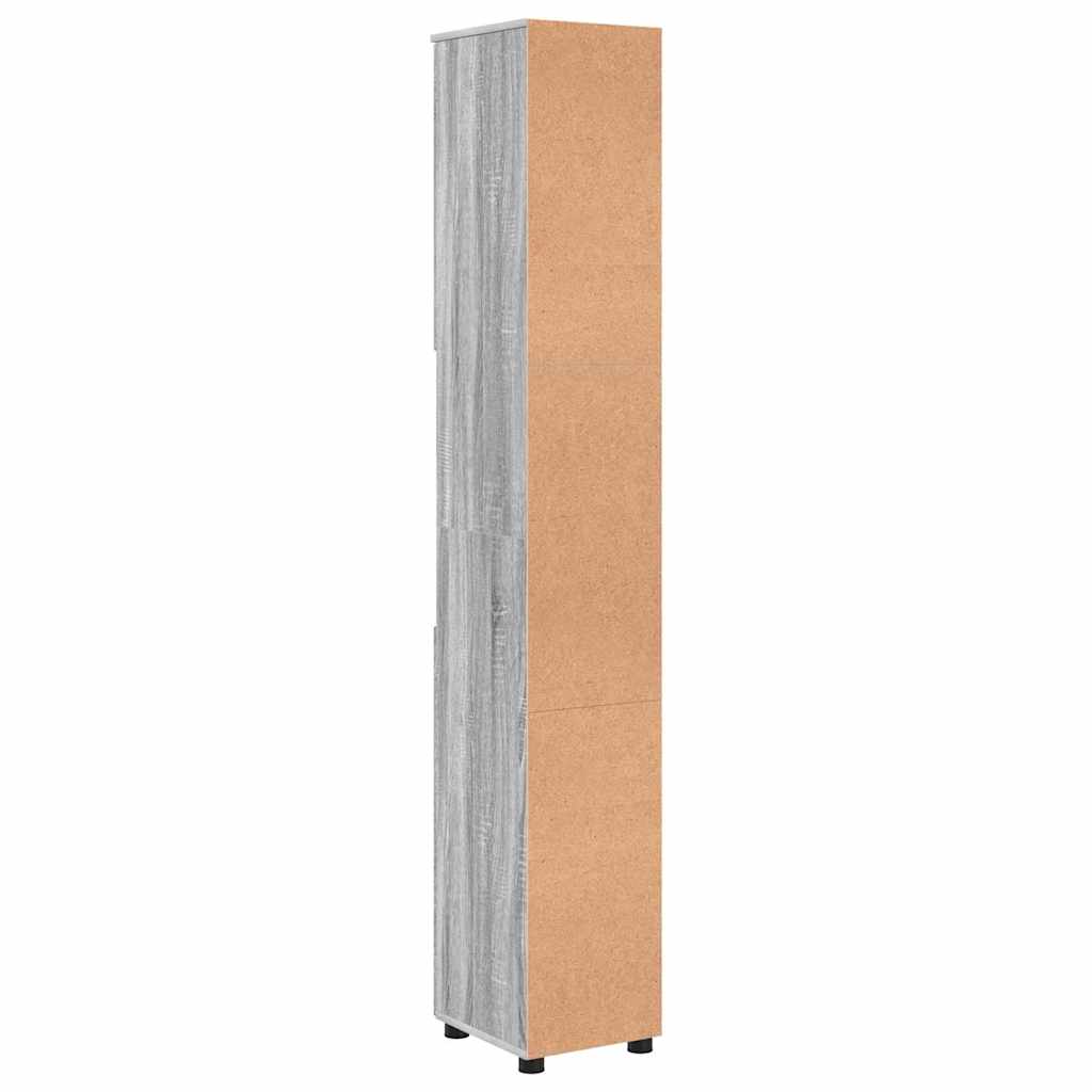 Badkamer Kast met opslag Grijs Sonoma 30 x 35 x 192 cm
