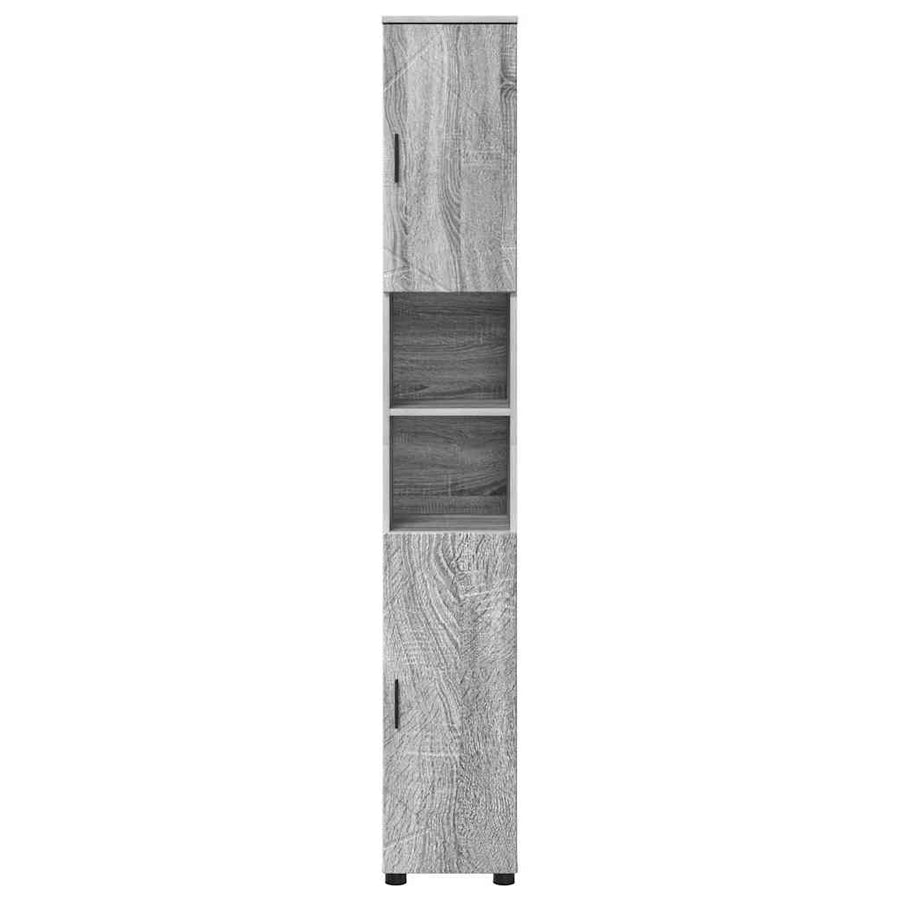 Badkamer Kast met opslag Grijs Sonoma 30 x 35 x 192 cm