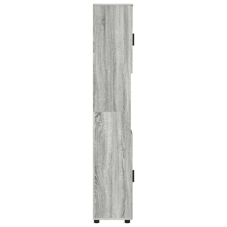 Badkamer Kast met opslag Grijs Sonoma 30 x 35 x 192 cm