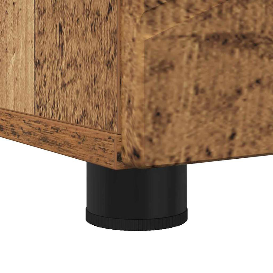 Badkamer Kast Oud Hout 30 x 35 x 192 cm Bewerkt hout & Metaal