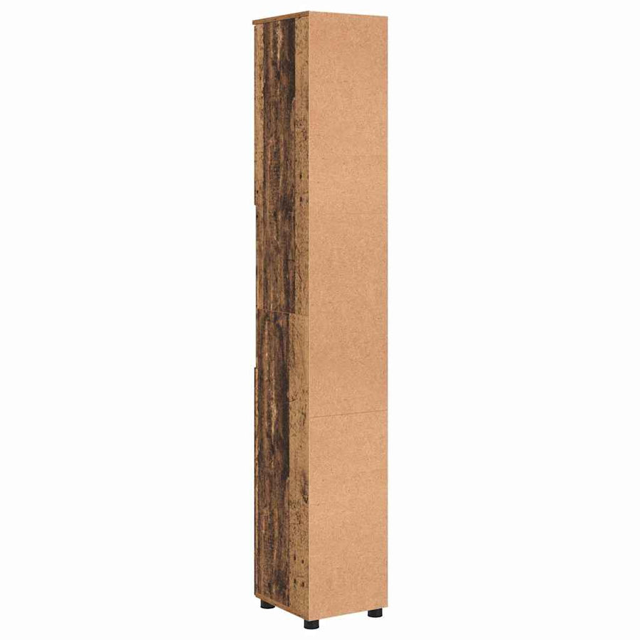 Badkamer Kast Oud Hout 30 x 35 x 192 cm Bewerkt hout & Metaal