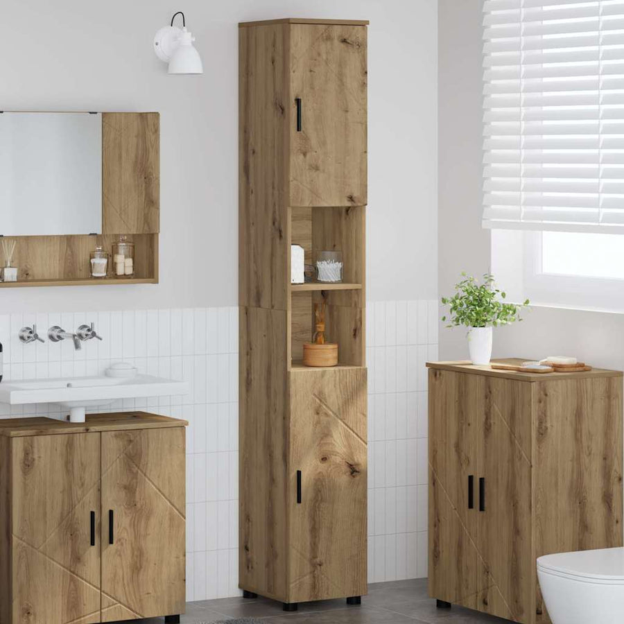 Badkamer Kast met opslag Artisan Eiken 30 x 35 x 192 cm