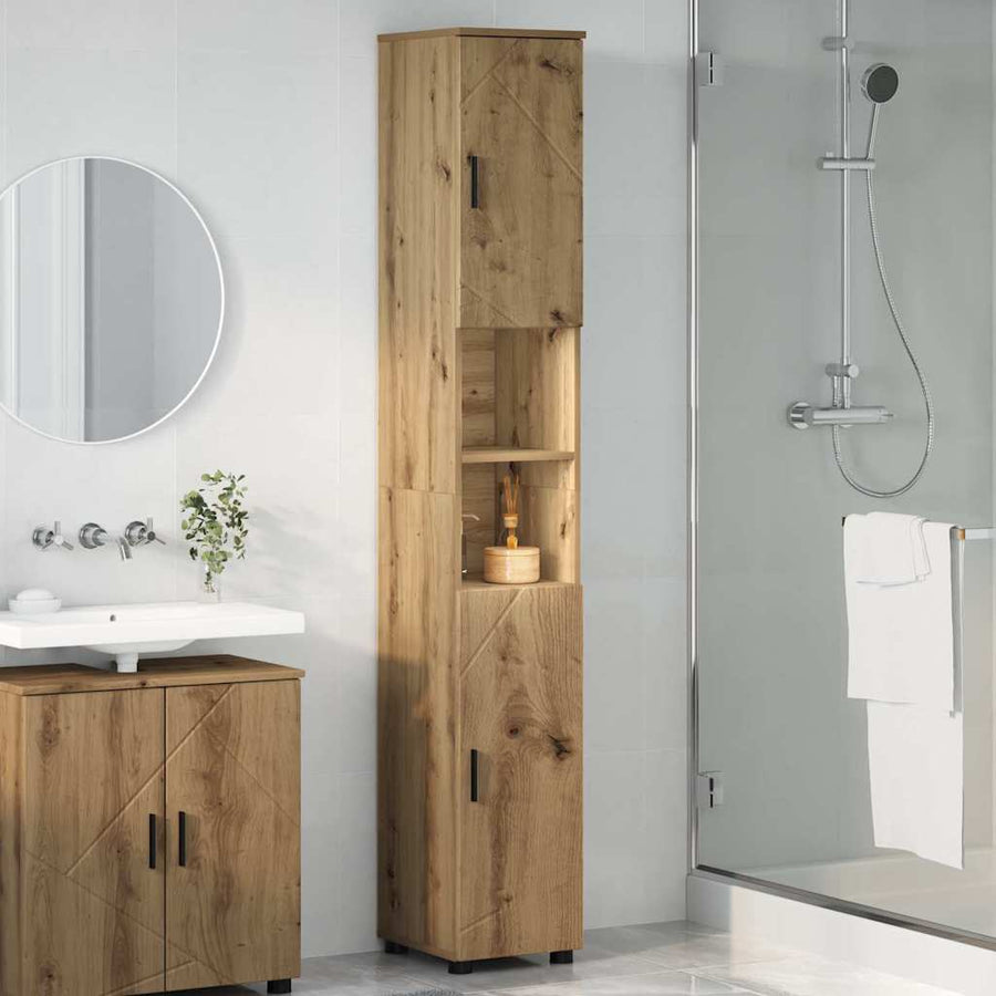 Badkamer Kast met opslag Artisan Eiken 30 x 35 x 192 cm