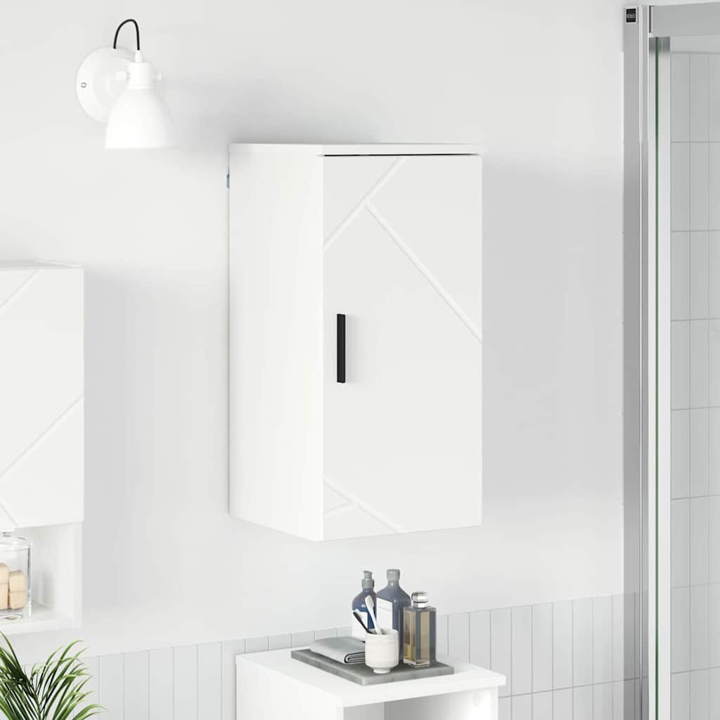 Badkamer Kast Wit 30 x 31,5 x 61 cm Bewerkt hout & Metaal