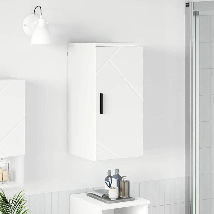Badkamer Kast Wit 30 x 31,5 x 61 cm Bewerkt hout & Metaal