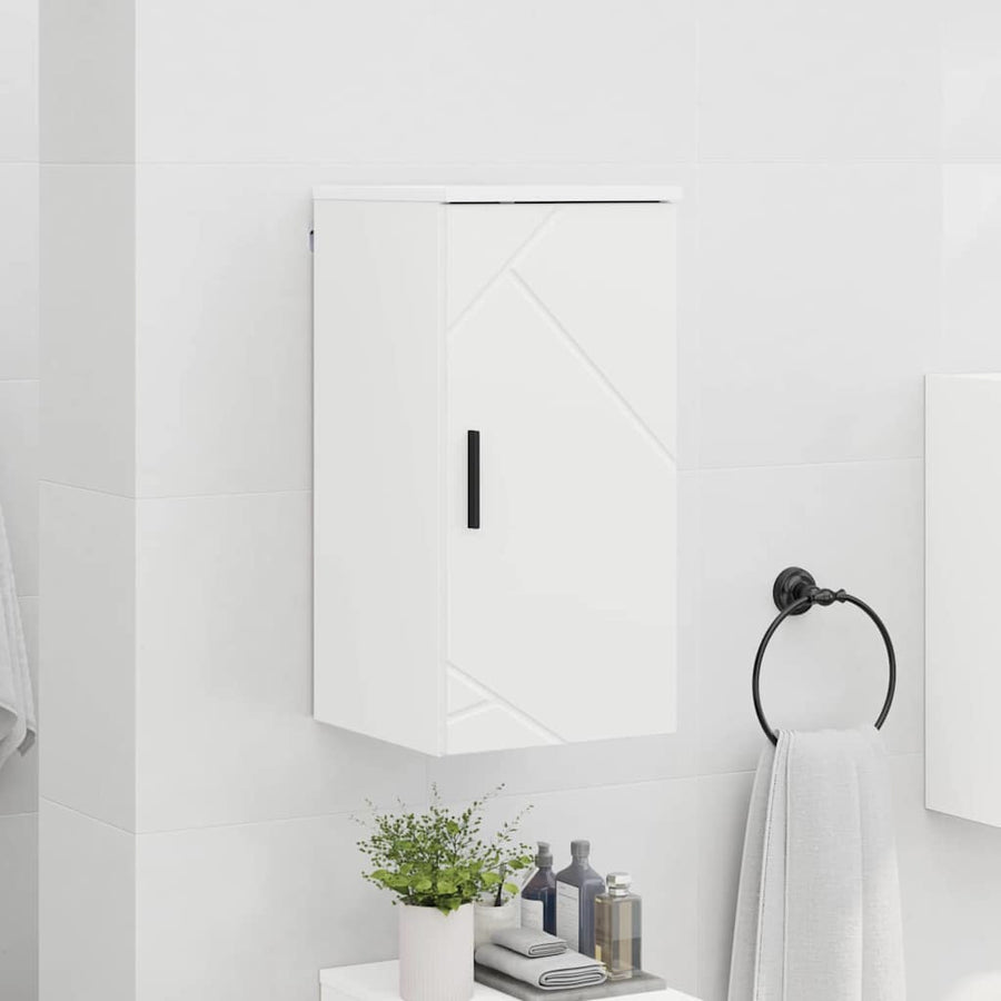 Badkamer Kast Wit 30 x 31,5 x 61 cm Bewerkt hout & Metaal