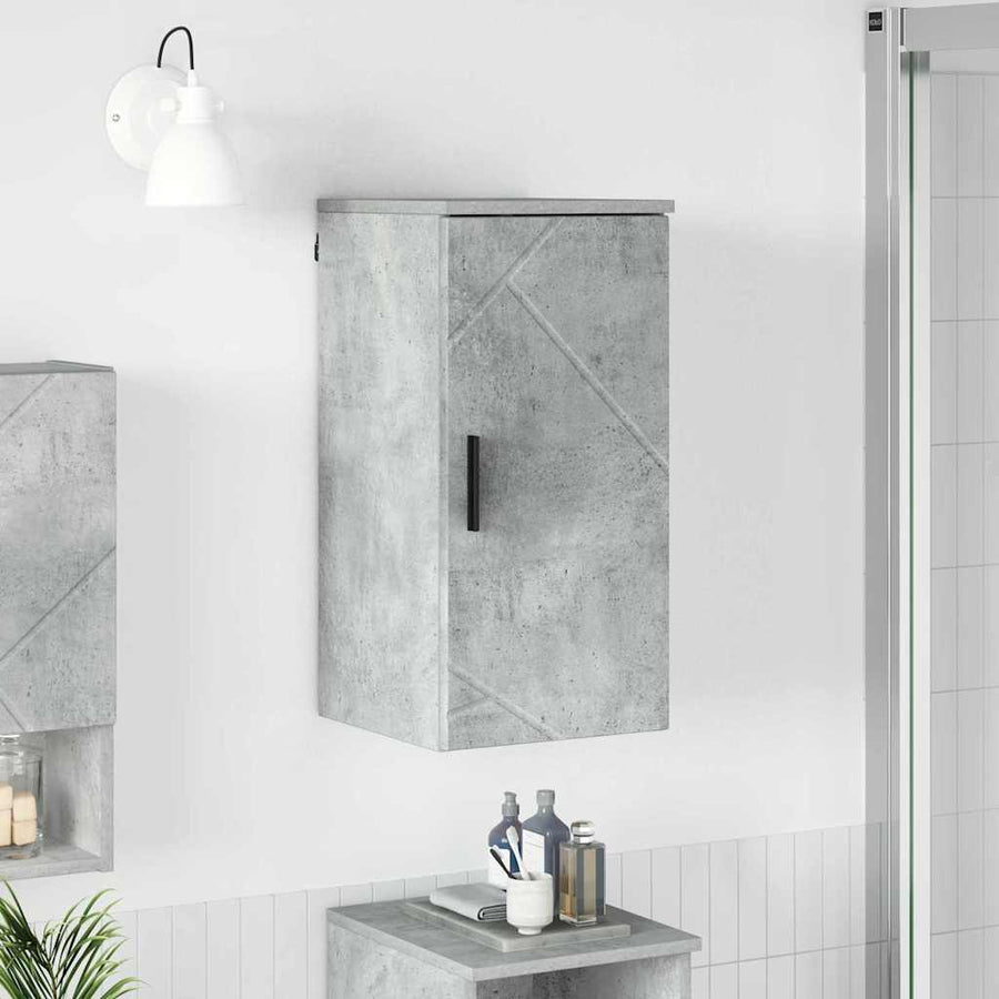 Badkamer Kast Wandgemonteerd Beton Grijs 30 x 31,5 x 61 cm