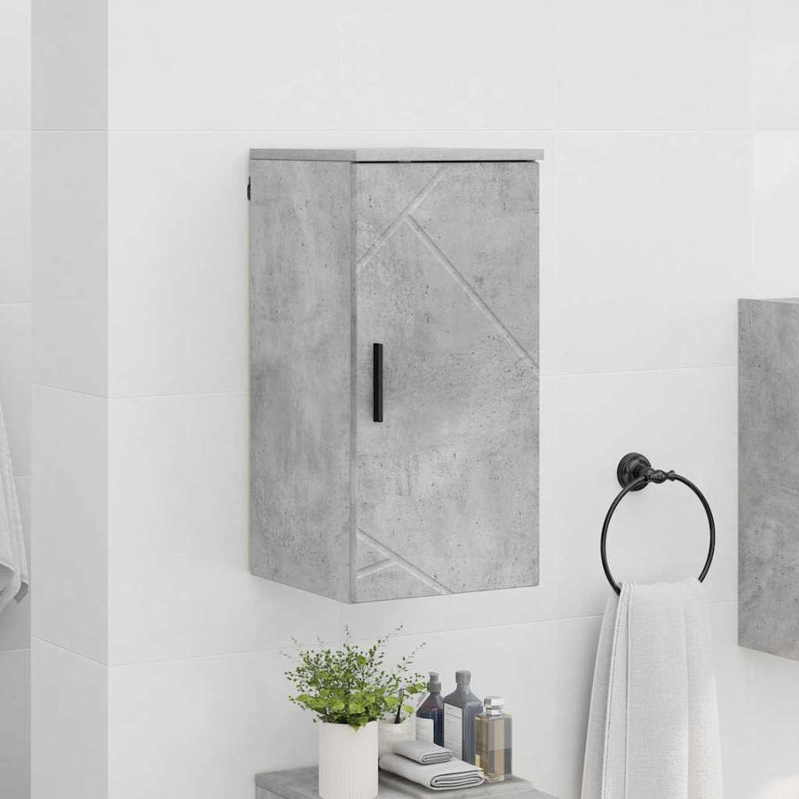 Badkamer Kast Wandgemonteerd Beton Grijs 30 x 31,5 x 61 cm