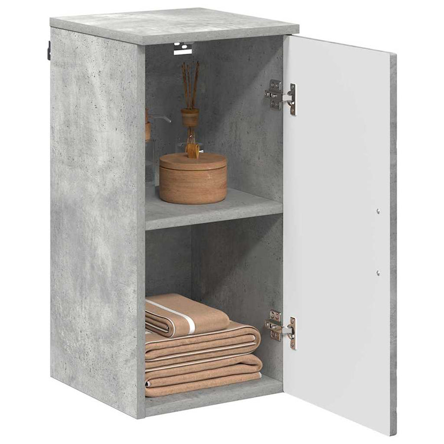 Badkamer Kast Wandgemonteerd Beton Grijs 30 x 31,5 x 61 cm