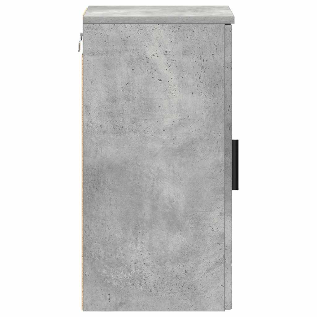 Badkamer Kast Wandgemonteerd Beton Grijs 30 x 31,5 x 61 cm