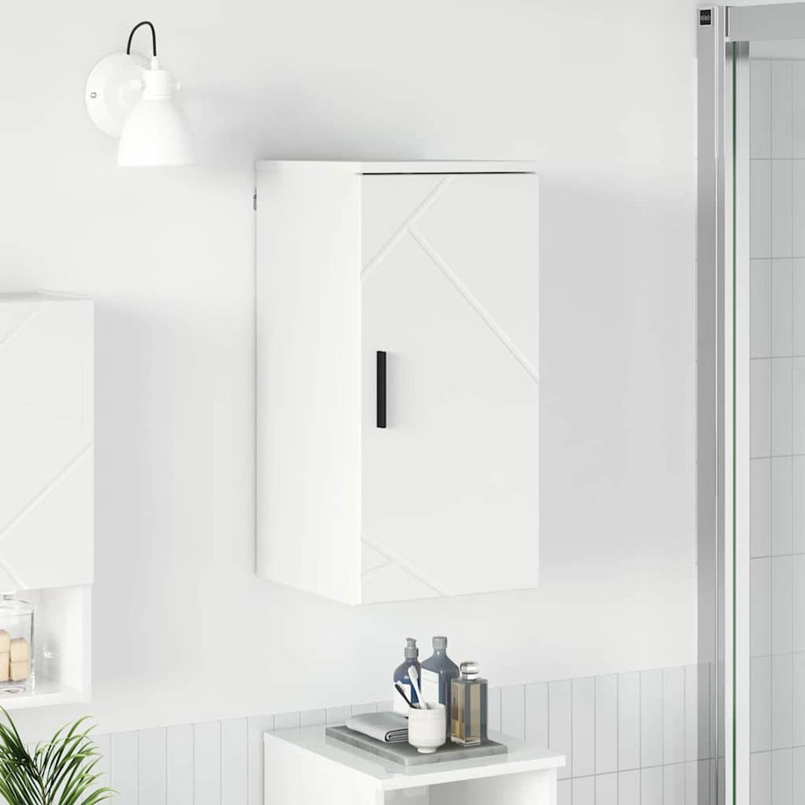 Badkamer Kast Hoogglans wit 30 x 31.5 x 61 cm Bewerkt hout