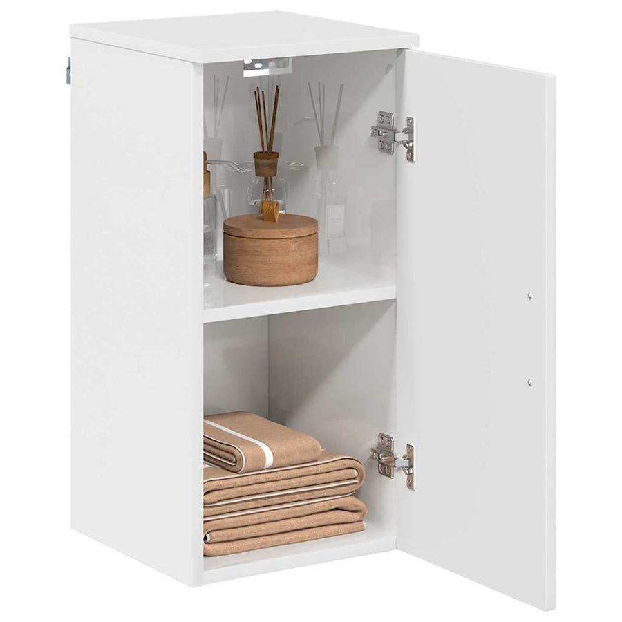 Badkamer Kast Hoogglans wit 30 x 31.5 x 61 cm Bewerkt hout