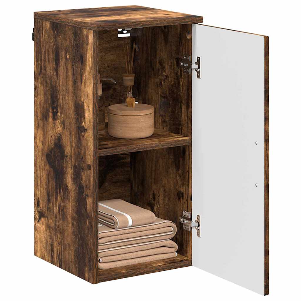 Badkamer Kast Wandgemonteerd Gerookt eiken 30 x 31,5 x 61 cm