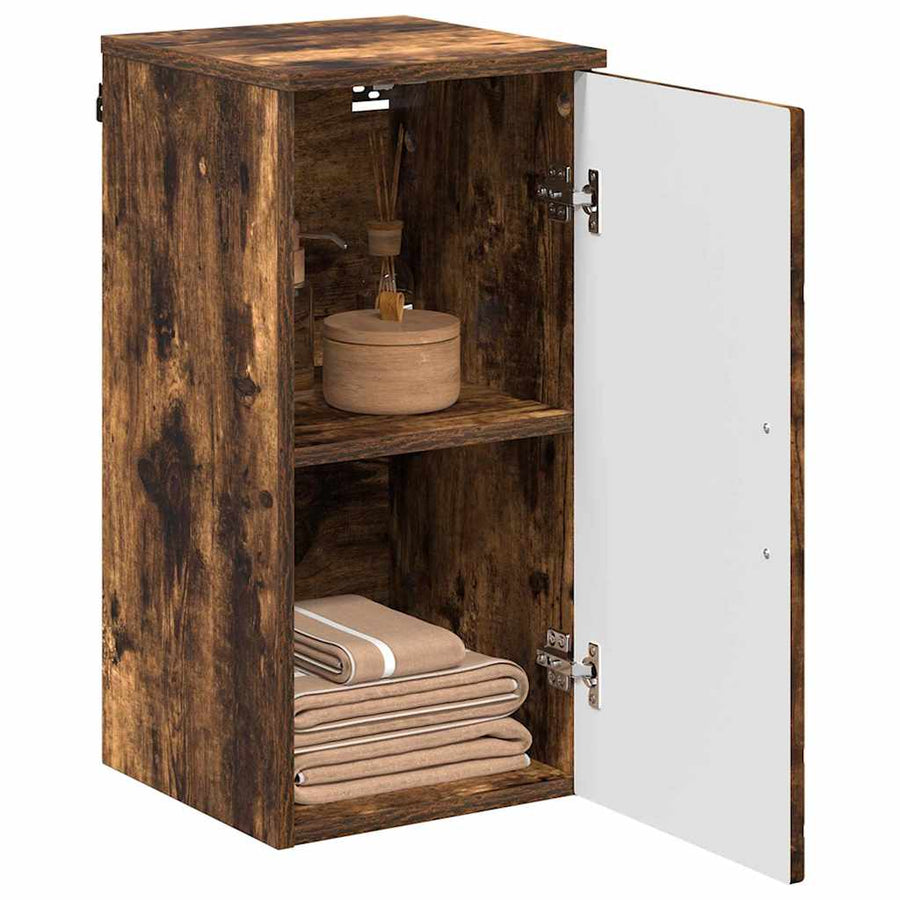 Badkamer Kast Wandgemonteerd Gerookt eiken 30 x 31,5 x 61 cm