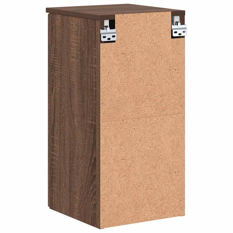 Badkamer Kast Wandgemonteerd Bruin Eiken 30 x 31,5 x 61 cm